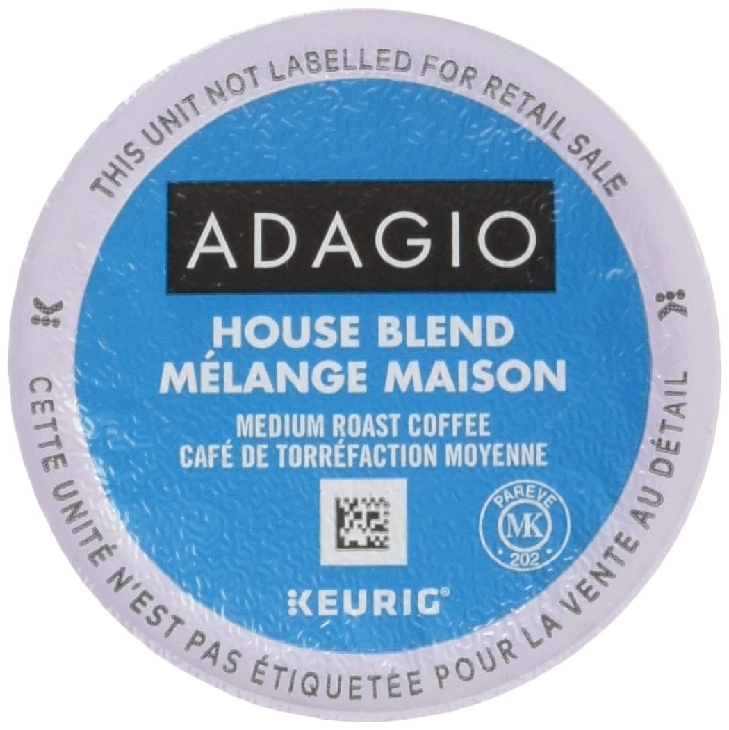 Adagio House Blend - Medium Roast Coffee K-Cup Portion for Keurig